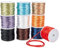 PandaHall 100 Yards 10 Colours Bracelet String 2mm Nylon Satin Cord Silk Rattail Trim Macrame Cord for Neckalce Bracelet Jewellery Making Dream Catchers Beading Knotting
