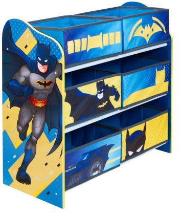 Batman - Regal zur Spielzeugaufbewahrung mit sechs Kisten für Kinder