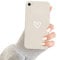 Newseego Compatible with iPhone 7/8/Se Protective Case Fashion Cute Heart Design Shell Cover for Girls and Women Soft Liquid Silicone Back Cover Thin and Light Case for iPhone 7/8/Se-White