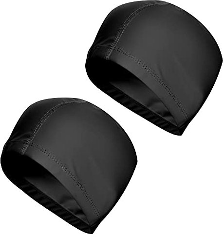 Unisex Gorro de Natación Piscina Mujer y Hombre Gorro de Piscina para Pelo Largo y Corto Gorros de Baño Impermeable Suave y Cómodo (2 Negros)