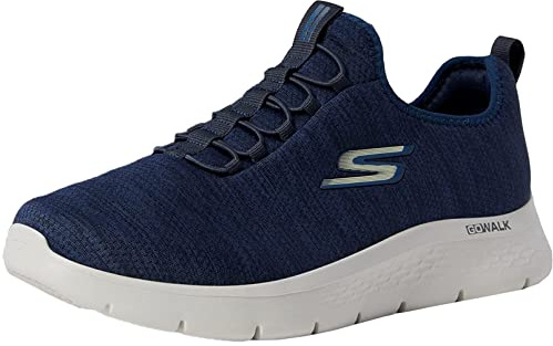 Skechers Gowalk Flex – Atletiska Slip-on Vardagliga Promenadskor Med Luftkylda SkumsneakersSneaker, Bleu Marine 2., 8.5 UK X-Wide