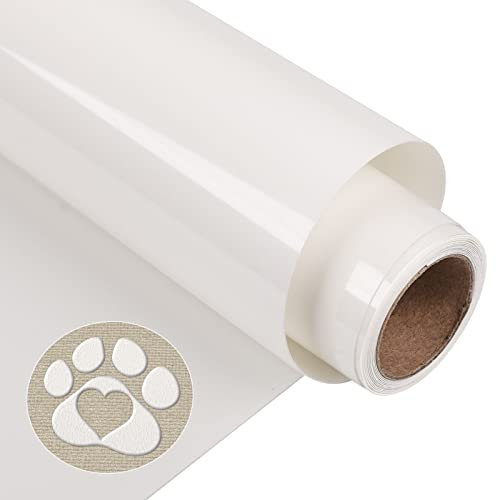 VINYL FROG Vinilo de transferencia de calor 3D de 10 pulgadas x 6 pies, película de prensa HTV de espuma blanca, vinilo hinchado para planchar para bricolaje, camisetas, ropa, bolsa, almohada, tela