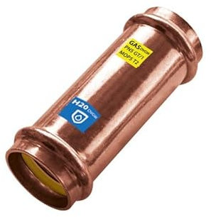 Sanpro Pressfitting Kupfer Kupplung - Muffe - Schiebemuffe, Größe V 18 (Kupfer Gas Wasser Trinkwasser Heizung Sanitär Fittings Fitting Kupferleitung) Größe: V 18