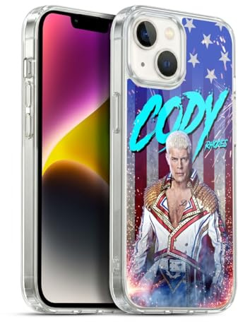 Head Case Designs Offizielle WWE Cody Rhodes Cody Rhodes Graphics Gel Handyhülle Hülle [Militärischer Schutzgrad] Kompatibel mit Apple iPhone 14