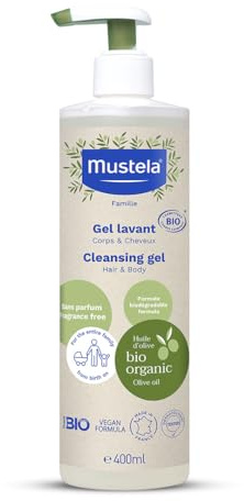Mustela Gel Shampoo Bio 400M für Damen und Herren, ideal für tägliche Pflege, mit Ref. PF5830720