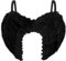 Alas Negras para Disfraz de Ángel Caído para Mujer - Accesorios para Traje con Alas de Ángel Oscuro - Alas de Plumas Oscuras para Traje de Halloween, Carnaval y Fiestas de Disfraces (Negro)