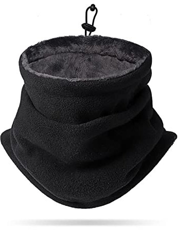 LumiSyne Winter Halswärmer Für Herren Damen Fleece Schlauchschal Mit Einstellbare Kordelzug Thermo Halsschlauch Gesichtsschal Loop Schal Multifunktionstuch Für Outdoor Radfahren Ski Motorrad Laufen