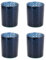 Creativery Teelichthalter Glas 6x7,2cm Set 4 Stück Teelichtgläser Windlichtglas Windlicht metallic dunkelblau Navy