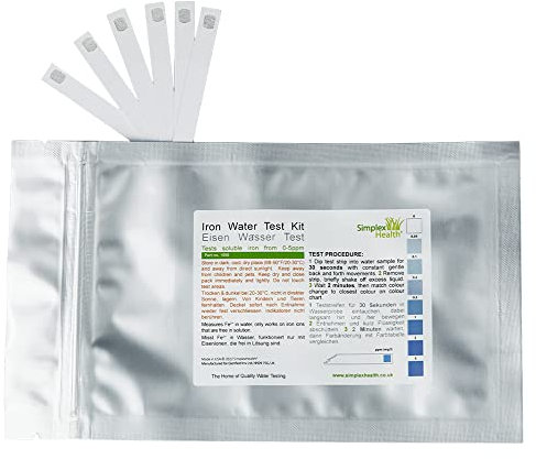 Water Iron Test Strips 0-5ppm (5 strips)