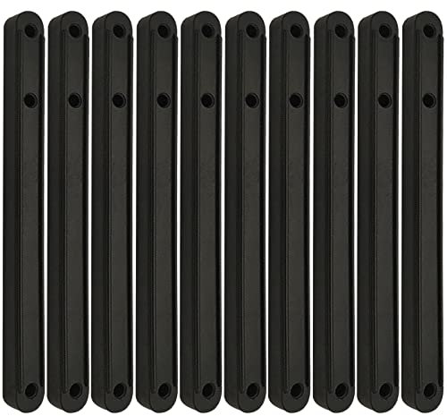 Schubladenauszüge Kunststoff Schubkasten Führungsleisten, Schublade Runners Schrank Führung Schienen Schlitten,Schienen für Schubladen,Auszugsschienen Schubladenauszug (10 Paar Schwarz-180 mm)