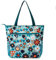 Solance - Grande borsa per la spesa, tote, spalla, palestra, spiaggia o borsa da viaggio con tasche (Margherita Blu)