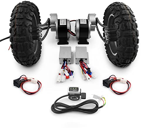 L-faster 10 Zoll Dual Drive Air Wheel Reverse Electric Conversion Kit Easy Carry 200kg für E-Bike Barrow Trolley Pritschenwagen