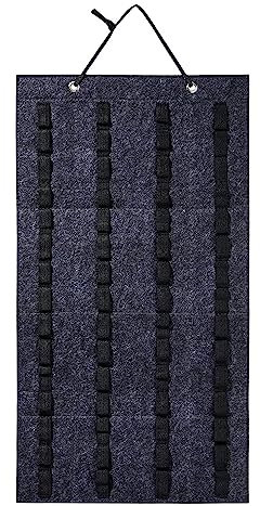 Hanging Storage Organizer for 1/64 Diecast Model Car Felt Display Case Neatly Display Hold up 60 Toy Cars for Bedroom Kids Room Livingroom, dark gray