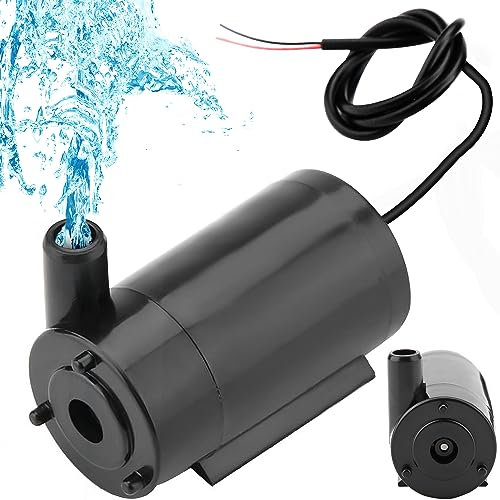 Retoo Mini Bomba de Agua, Sumergible Pequeña Ultra Silenciosa, de Sistemas Hidropónicos, Fuente, Jardín Estanque, Acuario, Circulación de Agua, 5V, 80 l/h, Cable de Alimentación 20 cm, Negro