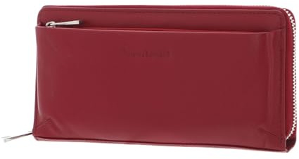 bruno banani Leder Geldbörse Zip Around Wallet Red rot