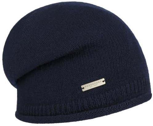 Seeberger Dovera Headsock Beanie Strickmütze Damenmütze Damen - Oversize Winter Herbst-Winter - One Size dunkelblau