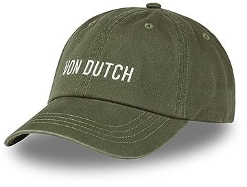 Von Dutch Kappe für Damen und Herren, Kappe aus 100 % Baumwolle, Dad Cap, weich und verstellbar, grün, Einheitsgröße