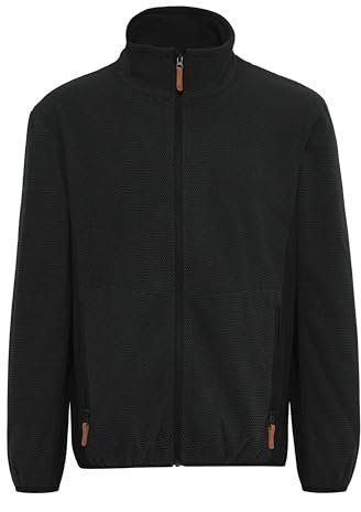 NORTH BEND NBHelgo Herren Fleecejacke atmungsaktiv modische und wärmende Jacke mit Stehkragen, Größe:XL, Farbe:Black (1001)