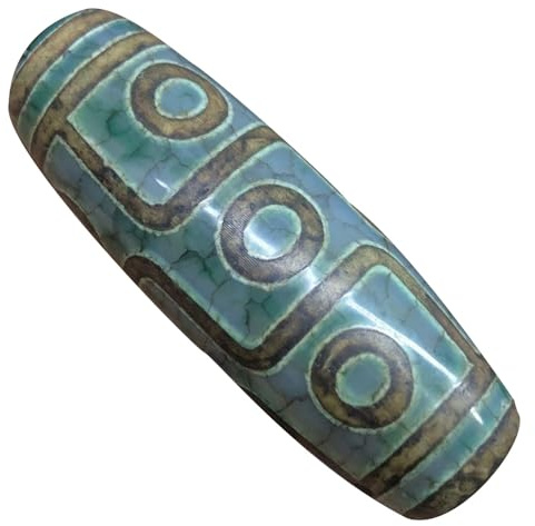 YHDONE Tibetischer Dzi Achat Blau Neunäugiger Dzi Anhänger für Damen und Herren, middle, Achat, Achat