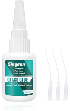 30g Acrylic Super Glue - Instant Strong Bond for Glass, Acrylic & Other Materials | Clear Adhesive Glue Repair for Craft, Jewelry, Rhinestone, Crystal, Mirror & Glasses