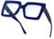 CLRAEGONK Ladies Oversized Blue Light Glasses Fashion Square Thick Frame Stylish Non Prescription Grace, blue, One Size