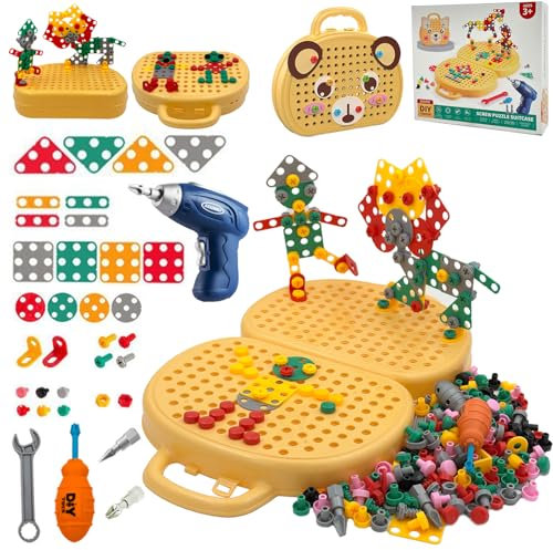 PICKONA Caja Herramientas Juguete, Juguete mágicas de Montessori, Cajas de Juguetes Infantiles de Montessori, Bloques de construcción, Caja Mágica de Juguetes Montessori para Niña