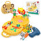 PICKONA 204 PCS 3D Take Apart Toys - Montessori Play Toolbox, Montessori Toys for Kids, Tool Box Bear with Drill, Mosaic Design Construction Building Blocks DIY Set with Storage Box (Yellow Dog)