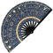 GloFX Rave Fan - Zodiac Signs - Large Folding Hand Fan Astrological Signs Designs for Festival Outfits, Cosmic Events - Perfect Accessory for Astrology Enthusiasts and Stargazers