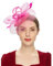Kielsjajd Damen Fascinator Hut, Mesh Federn Stirnband Tea Party Clip Kopfbedeckung Haarschmuck für Party Kirche Hochzeit für Frauen Mädchen, Damen Fascinator Hut mit Federn (a-Hot Pink, One Size)