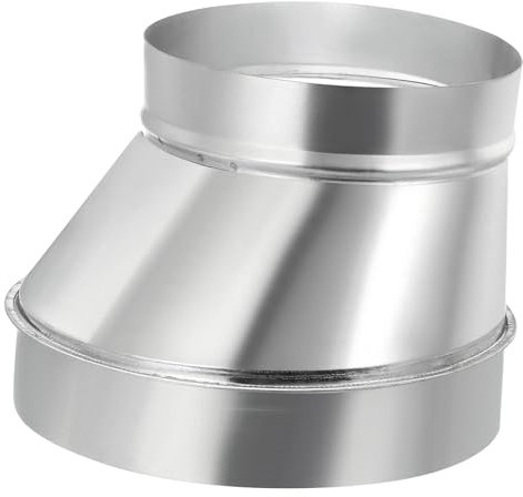 PATIKIL 8 to 6 Eccentric Galvanized Iron Air Duct Reducer, 1Pcs, Adapter, Round Air Duct Connector, Pipe Fitting for Ventilation