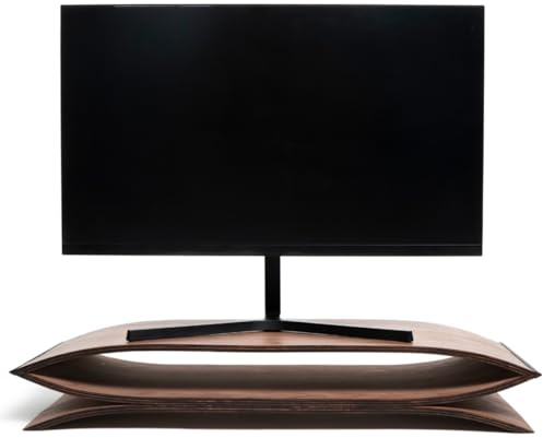 EWART WOODS Monitorständer aus Holz für Schreibtisch, Computer-Desktop-Erhöhung mit Aufbewahrungs-Organizer, modernes PC-Zubehör für Bildschirm, Holzregal für Laptop, ergonomische Höhe
