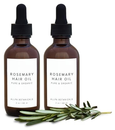 Allpa Botanicals Rosemary Hair Oil, Allpa Botanicals Rosmarinöl für Haarwachstum, Rosmarinöl Allpa Botanicals, fördert Haarwachstum, beruhigt trockene Kopfhaut, reduziert Haarausfall (2PCS)