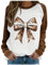 Damen Herbst und Winter Lässiges Sweatshirt mit Raglanärmeln und Aufdruck Damen Langarm Sweatshirt mit Rundhalsausschnitt und Aufdruck mit Kapuze Bad Hoodie (Brown-B, XXL)
