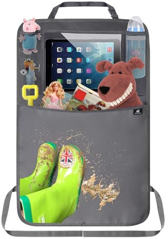 WDXIA Auto-Rückenprotektor für Audi A4 B8 2008-2015, Stück Autositz Organizer Rückenlehnenschutz Auto Kinder [WASSERDICHT],A-1 PCS