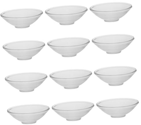 Zerodeko 12pcs Candle Drip Protector Tray Fluted Wax Holder for Taper Candles Decorative Glass Drip Catcher for Home Restaurant