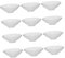 Zerodeko 12pack Glass Fluted Wax Drip Catcher Glass Wax Protectors for Candles Decorative Holder for Taper Candles