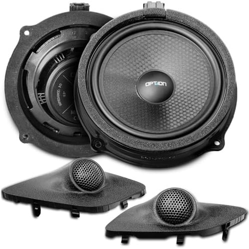 Option HY-165 Lautsprecher kompatibel mit Hyundai i30 (Typ PD) - 100% Plug & Play 2-Wege Komponenten-Lautsprecher, 50 Watt RMS, 3 Ohm mit 25mm Gewebe-Hochtöner