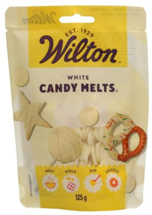 Wilton Candy Melts, White, 125 g | Schmelzdrops zum Schmelzen, Überziehen und Dekorieren, Für Kuchen, Cake Pops, Pralinen, Kekse und Tortendekoration