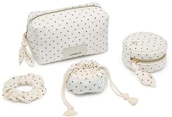 JFY 4 in 1 Cosmetic Bag Gift Set Wash Bag (Beige)