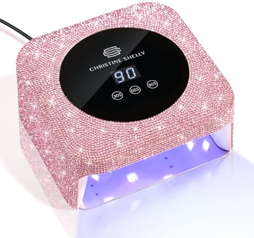 UV Nail Lamp, 48W Gel Polish Nail Dryer 3 Timer Setting with Display | CHRISTINE SHELLY Fast Dry LED Curing Light Auto Sensor for Home Beginner DIY