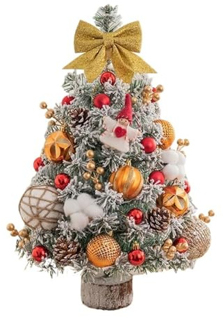 45/60cm Tisch LED Weihnachtsbaum Festival Dekoration Licht Kiefer Mini Weihnachtsdekoration Geschenke(Orange 60cm)