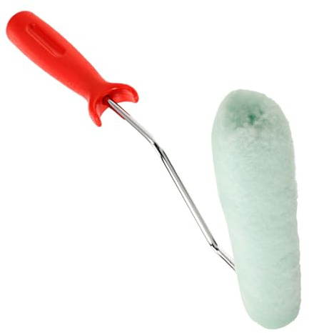 HAMPPLIES Kleiner Wand farbroller mit Lammfellstruktur Langlebiger Malerrolle für Innen Außenflächen Schnelles Streichen Großer Flächen Leicht und Kompakt für DIY wandgestaltung