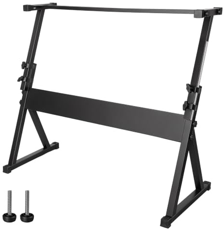 tipatyard Z Style Keyboard Stand, Adjustable Digital Piano Stand,Keyboard Music Stand, Piano Keyboard Stand, Fits 54-88 key Electric Pianos, with Locking Function