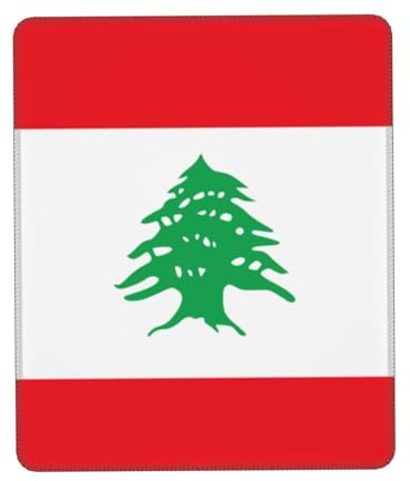 Flag of Lebanon pattern Custom Designed Mouse Pad with Wrist Rest - Unique Personalized Gaming and Office Desk Mat for Enhanced Comfort and Style