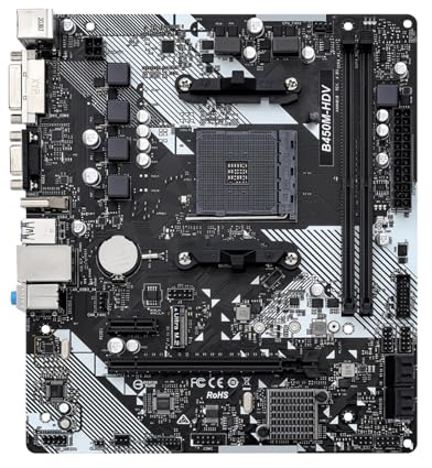 Placa Madre Placa Base Fit For ASROCK B450M-HDV R4.0 B450 Compatible con AM4 Ryzen 5 5600 5500 Ryzen 7 5700G 3700X 3 3200G CPU DDR4 M.2 HDMI Micro ATX