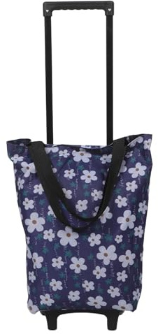 CATIEBYE Folding Shopping Cart con Ruote Forti per Scale Carrello Portaspesa Pieghevole Ultra Stabile per Spesa Campeggio e Appartamenti Piccoli