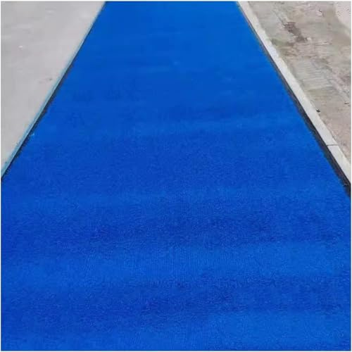 Tappeto in Erba Sintetica, Prato Sintetico colorato per Aree Gioco e Giardini Esterni, Tappeto in Erba Sintetica ritagliabile (50x200 cm) - Blu, Soluzione Decorativa per Prato Resi