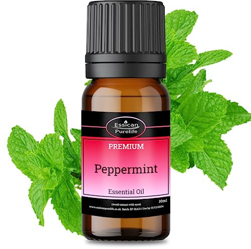 Peppermint Oil - Pure Essential Oil for Skin & Cleaning, Pure Peppermint Essential Oil for Candle Making - Rat & Spider Repellent, Diffuser Oil - 10ml