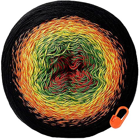 YarnArt Flowers Mehrfarbiges Baumwollgarn Regenbogen Häkelgarn Frühling Sommer Garn Farbwahl Handstricken (267)