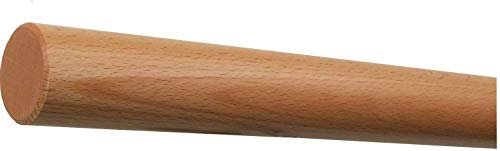 Montagefertiger Faggio Scale Parete Corrimano/Corrimano/Legname Tondo/Asta/Manico Verniciato Ø 42 mm con Bearbeiteten Estremità senza Supporto per Corrimano - Smussato, 300 mm / 30 cm / 0,3 m